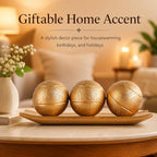 XMGZQ Small Decorative Tray and Orbs Balls Set,Gold Decorative Balls with Centerpiece Bowls for CoffeeTable,Living Room,TV Stand,Center Pieces Decoration for Table,Centro de Mesa de Comedor (Gold) - Image 4