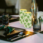St Patricks Day Candles Battery Operated Flameless Candles with Remote Fall Decorations LED Fake Candles for Home Bedroom Irish Lucky Day Leaves Table Decor 3 inch Set of 2 - Image 5