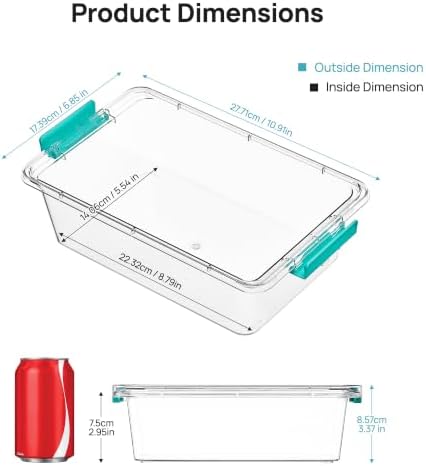 Vtopmart 8 Pack 3 Qt Clear Storage Bins with Lids for Building Blocks，Craft - Image 2