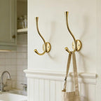 SAILING 3 Pack Coat Hooks - Polished Gold Coat Hooks Decorative Wall Hooks for Bathroom Living Room Bedroom Hanger for Robe Dressing Room Fitting Room - Image 5