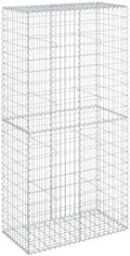 vidaXL Gabion Basket with Cover 39.4"x19.7"x78.7" Galvanized Iron by vidaXL