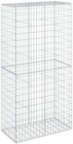vidaXL Gabion Basket with Cover 39.4"x19.7"x78.7" Galvanized Iron by vidaXL