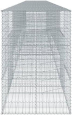 vidaXL Gabion Basket with Cover 433.1"x39.4"x59.1" Galvanized Iron - Image 6