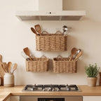 3 Pcs Wall Hanging Baskets, Wicker Baskets for Wall - Image 6
