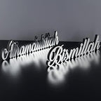 IWA Concept Bismillah-Alhamdulillah Silver | Home Decor or Islamic Decor for Table or Shelves | Home Decorations for Ramadan Gifts | Eid Decorations | Islamic Ramadan Gift | Islamic Table Decor by iwaconcept