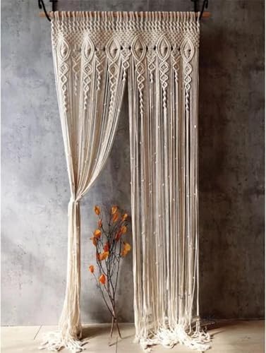 Macrame Curtains for Wall Decor, Macrame Wall Hanging 79" x 35" 2 Panels - Image 6