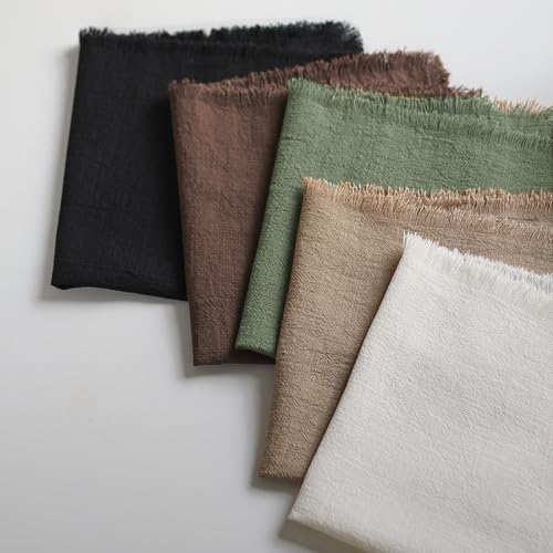 Handmade Cloth Napkins 100% Cotton Napkins with Fringe，Delicate Handmade Cloth Napkins for Dinners, Parties, Weddings and More，18 x 18 Inch Set of 12 - Sage Green - Image 6