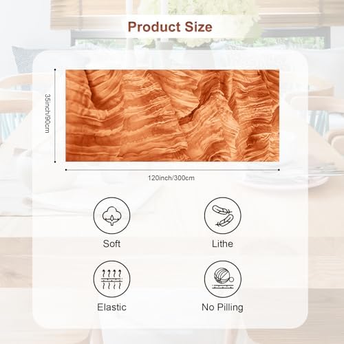 10 Pack Coral Cheesecloth Table Runner 35x120 Inch 10Ft Rustic Gauze Cheese Cloth Table Runner Sheer Cheesecloth Table Runners for Wedding Party Bridal Shower Decoration - Image 4