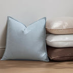 EMEMA Euro Sham Decorative Linen Throw Pillow Covers 24x24 Inch Light Blue - Image 6