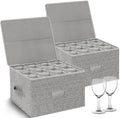 Kukikan Wine Glass Storage Holder, Hard Shell, 2 Pack for 24 Glassware by KUKIKAN