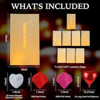 I Love You Decorations – Surprise Set with Light Up Letters, 30 Tea Light Candles, 2000 Rose Petals, 10 Balloons – Luminary Bags for Couples & Romantic Moments - Image 2