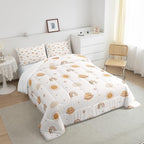 Erosebridal Girls Rainbow Comforter Set Kids Sun and Stars Quilt Full Children Kawaii Planets Clouds Comforters & Sets Girly Cartoon Theme Bedding Set Iridescent Print Down Comforter + 2 Pillowcases - Image 5