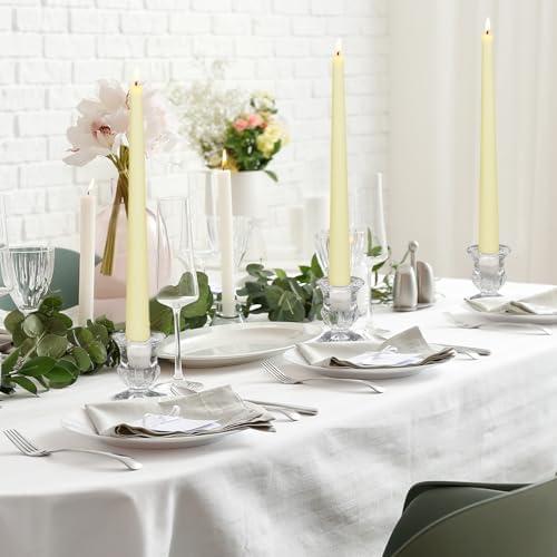 Clear Glass Candlestick Holders Taper Candle Holder Bulk 2.5 Inch Candle Stick Holder for Table Centerpiece Mantel Wedding Housewarming Gift Rustic Vintage Valentines Dinning Decoration - Image 6