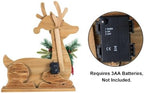 Glitzhome 25.75"H Lighted Christmas Reindeer Porch Sign,Chunky Wood Reindeer Porch Decor with Timer,Merry Christmas Welcome Sign for Holiday Party Indoor Outdoor Xmas Decorations - Image 6
