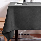 BALCONY & FALCON Rectangle Table Cloth Waterproof Dark Gray 55"x95" by BALCONYFALCON