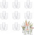 48pcs Glass Vase Cylinder for Centerpieces 4,6,7.5,8,8,10Inch Tall Small Flower Glass Clear Home Decor Centerpiece Table Flower Vase Decorations for Wedding＆Holiday by OGEH