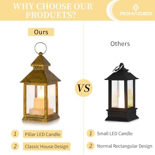 Romadedi Gold Mini Lantern for Centerpiece, Pack of 10 - Image 6