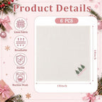 6 Pcs Coquette Merry Christmas Cloth Napkins Xmas Linen Dinner Napkins - Image 2