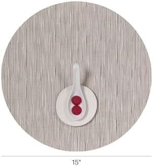 Chilewich Bamboo Placemats Set of 4, Round Woven Placemats - Image 2