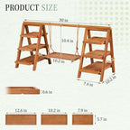 Cupcake Stand, 3 Tier Wood Cupcake Display Stand with Swing - Image 2