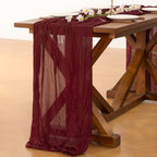 Cheesecloth Table Runner Fall Boho Wedding Birthday Party Home Decor - Image 4