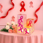 VIHOSE 12 Sets Breast Cancer Awareness Centerpieces for Table Paper Lantern - Image 4