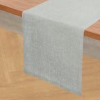 Solino Home 100% Pure Linen Table Runner Chambray Grey, Athena 14 x 72 in by SolinoHome