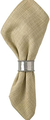 Park Designs Hammered Cuff Napkin Ring Set of 4, Pewter by ParkDesigns
