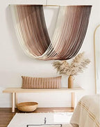 Flber Tie-Dye Macrame Wall Hanging Large Bohemian Yarn Tapestry Wall Décor,59" Wx 35" L - Image 2