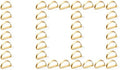 APTWOW Gold Napkin Rings Set of 100, Thanksgiving Christmas Table Decor by APTWOW