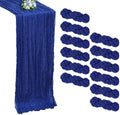 12 Pack Royal Blue Cheesecloth Table Runner 10Ft 23 x 120 Inch by RestfulGlow