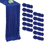 12 Pack Royal Blue Cheesecloth Table Runner 10Ft 23 x 120 Inch by RestfulGlow