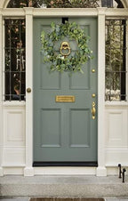 HomeKaren Eucalyptus Wreaths for Front Door 22", Handmade Green Leaves Wreath for Summer, Spring and All Seasons, Greenery Floral Wreath for Wall and Outside - Image 6