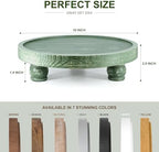 EOSAHR Round Wood Riser for Kitchen Counter & Bathroom Decor, Green - Image 2