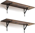 Tectocker-DOU 31.5" Long Floating Book Shelves for Wall, Heavy Duty, Brown by Tectocker-DOU