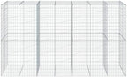 vidaXL Gabion Basket with Cover 137.8"x39.4"x78.7" Galvanized Iron - Image 5
