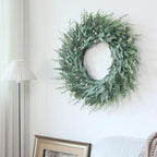32" Large Artificial Eucalyptus Wreath with Seeds for Front Door(Green) - Image 6