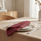 Urban Villa Cloth Napkins 100% Cotton Dinner Napkins Highly Absorbent 20x20 Inches (Set of 12) Maroon Colour Reusable Washable Soft Durable Premium Napkins Ideal for Home Wedding Parties - Image 2