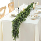 MIZII Christmas Garlands 6FT Thick Artificial Pine Garland Real Touch Green Faux Pines Vine Greenery Garland Christmas Decorations for Xmas Fireplace Mantle Home Decor Indoor Outdoor (Pine 6FT) - Image 5