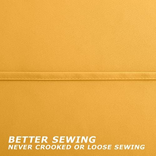 KOUFALL 108 Inch 9FT Room Darkening Curtains, Grommet Drapes for Living Room Bedroom, 2 Panels Set, 9 FT Length 52'' W x 108'' L Inches, Mustard Yellow - Image 5