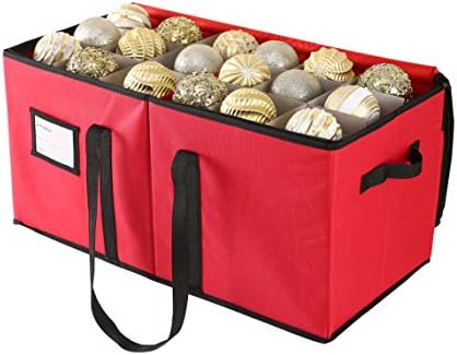 Sattiyrch Christmas Ornament Storage Box,Box Contributes Slots for 54 Holiday Ornaments 4 Inches by Sattiyrch