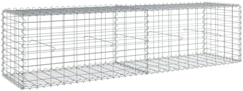 vidaXL Gabion Basket with Cover 78.7"x19.7"x19.7" Galvanized Iron by vidaXL