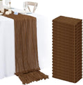 20 Pack Brown Cheesecloth Table Runner 120 Inch 10FT Rustic Boho Gauze Cheese Cloth Table Runner for Wedding Party Baby Shower Thanksgiving Christmas Decoration by Lumaycens