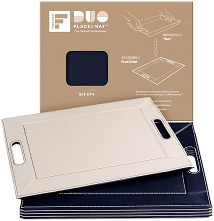2-in-1 Serving Tray & Placemat | Faux Leather & Reversible by FREEFORM