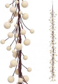 Thiccywoov 12 ft Christmas Wooden Beads Garland, Vintage Xmas Wood Tone by Jgiusenfg