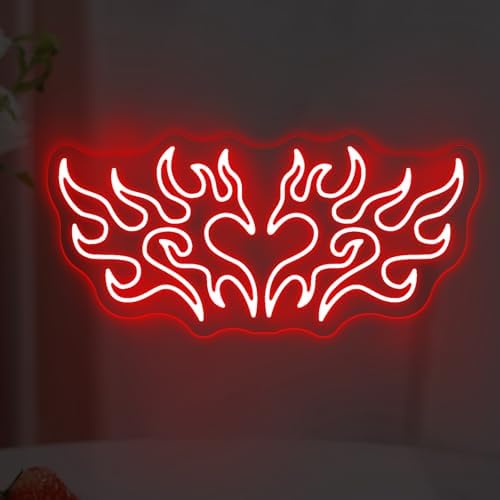 Blooming Anatomical Heart Neon Sign for Bedroom Gothic Floral Wall Decor by mllusxg