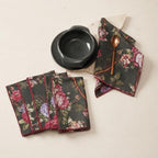 100% Cotton Printed Cloth Napkins Set of 6, 18x18 Inch Reusable Dinner Napkins, Soft Washable Floral Table Napkins for Dining, Parties & Hosting - Green Floral - Image 6