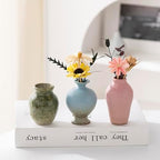 Ceramic Bud Vase Set of 5, Gradient Glaze Mini Small Vases - Image 6