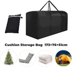 Patio Cushion Storage Bag Waterproof Extra Large Protective Zippered Outdoor Cushion Storage Bags Furniture Storage Bag with Handles, 68" L x 30" W x 20" H (2 Pack) - Image 2