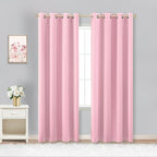 KOUFALL Bubble Gum Pink Blackout Curtains for Girls Room, Cute Light Pink Nursery Curtains Girl, Princess Black Out Girly Curtains for Kids Bedroom, 2 Panels, 52 Inch Wide x 84 Inch Long by KOUFALL